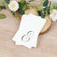 100 Paper Dinner Napkins White with Gold Foil Monogram "E" â€“ 8"x4" Folded, Disposable Party Napkins