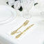 100 Paper Dinner Napkins White with Gold Foil Monogram "F" â€“ 8"x4" Folded, Disposable Party Napkins