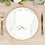 100 Paper Dinner Napkins White with Gold Foil Monogram "F" â€“ 8"x4" Folded, Disposable Party Napkins