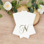 100 Paper Dinner Napkins White with Gold Foil Monogram "N" â€“ 8"x4" Folded, Disposable Party Napkins