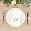 100 Paper Dinner Napkins White with Gold Foil Monogram "P" â€“ 8"x4" Folded, Disposable Party Napkins