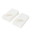 100 Paper Dinner Napkins White with Gold Foil Monogram "P" â€“ 8"x4" Folded, Disposable Party Napkins