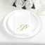 100 Paper Dinner Napkins White with Gold Foil Monogram "P" â€“ 8"x4" Folded, Disposable Party Napkins