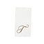 100 Paper Dinner Napkins White with Gold Foil Monogram "T" â€“ 8"x4" Folded, Disposable Party Napkins