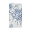 50-Pack Paper Dinner Napkins White with Matte Blue French Toile Floral Pattern 2-Ply - Stylish Disposable Napkins for Events