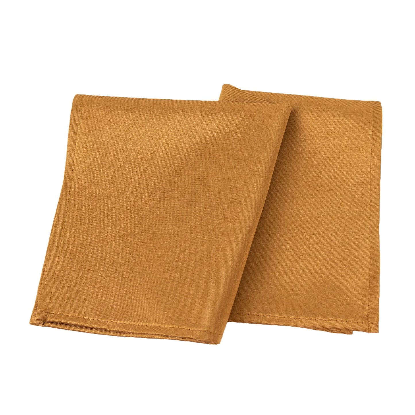 5 Pack Shimmer Gold Scuba Napkins â€“ 17"x17" Wrinkle-Free & Stain-Resistant Cloth Table Napkins