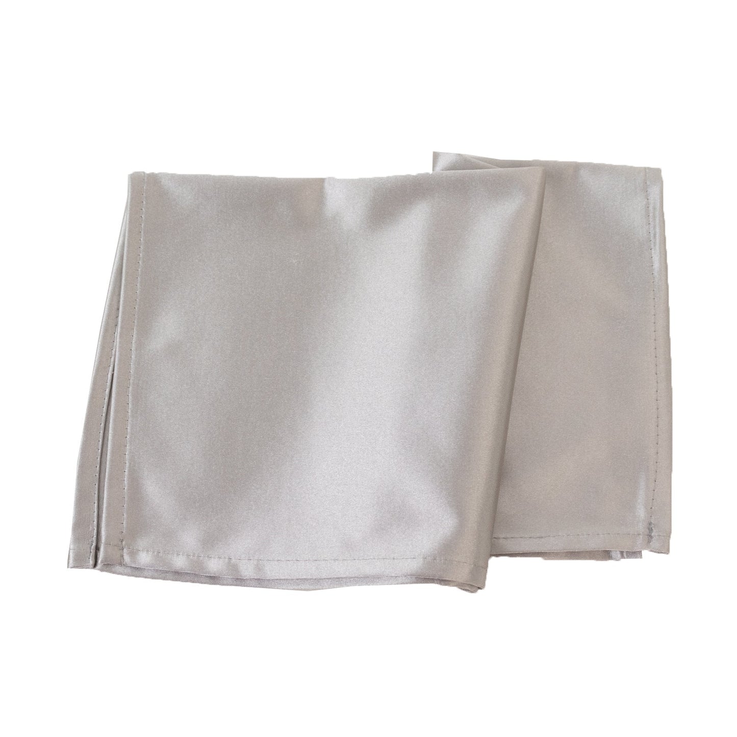 5 Pack Shimmer Silver Scuba Napkins â€“ 17"x17" Wrinkle-Free & Stain-Resistant Cloth Table Napkins