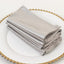 5 Pack Shimmer Silver Scuba Napkins â€“ 17"x17" Wrinkle-Free & Stain-Resistant Cloth Table Napkins