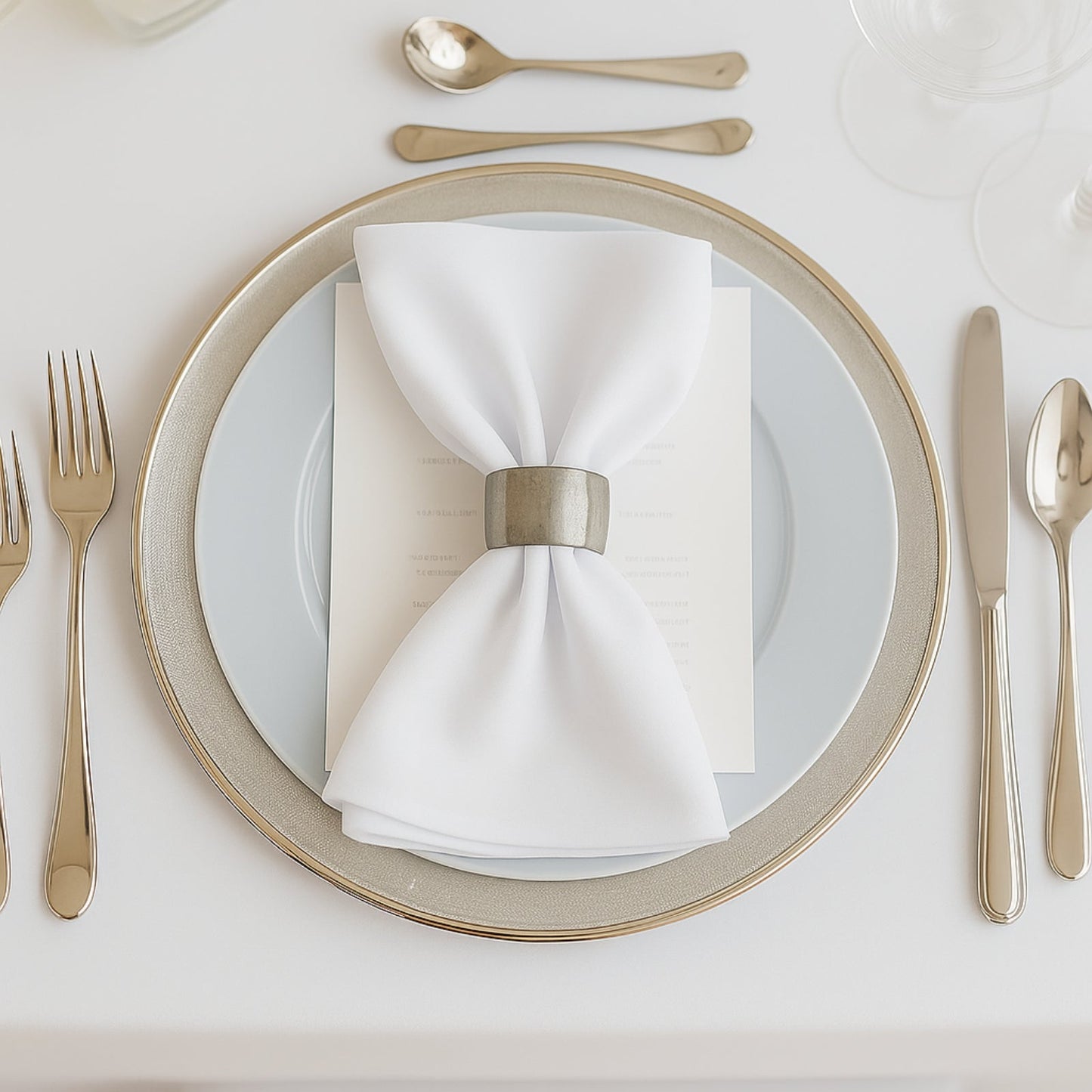 5 Pack White Scuba Napkins â€“ 17"x17", Wrinkle-Free & Stain Resistant Cloth Napkins