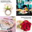 4 Pack Blush Artificial Rose Flower Wooden Napkin Holders, Farmhouse Country Floral Napkin Rings - 4"