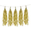 12 Pack Pre-Tied Gold Paper Fringe Tassels With Garland String, Hanging Streamer Banner