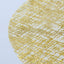 50-Pack Table Placemats Glitter Design Metallic Gold Round - Mesh Polyester Disposable Mats 13"