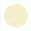 50-Pack Table Placemats Gold Foil Leaf Vine Design White Round - Organza Disposable Floral Mats 13"