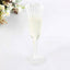 24-Pack Plastic Champagne Flutes Clear Flared Design - Lightweight Disposable Toasting Glasses 6oz