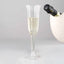 24-Pack Plastic Champagne Flutes Clear Flared Design - Lightweight Disposable Toasting Glasses 6oz