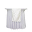 Pearl White Scuba Table Runner with Rhinestone Accents - 12"x108" Wrinkle-Free Table Linen