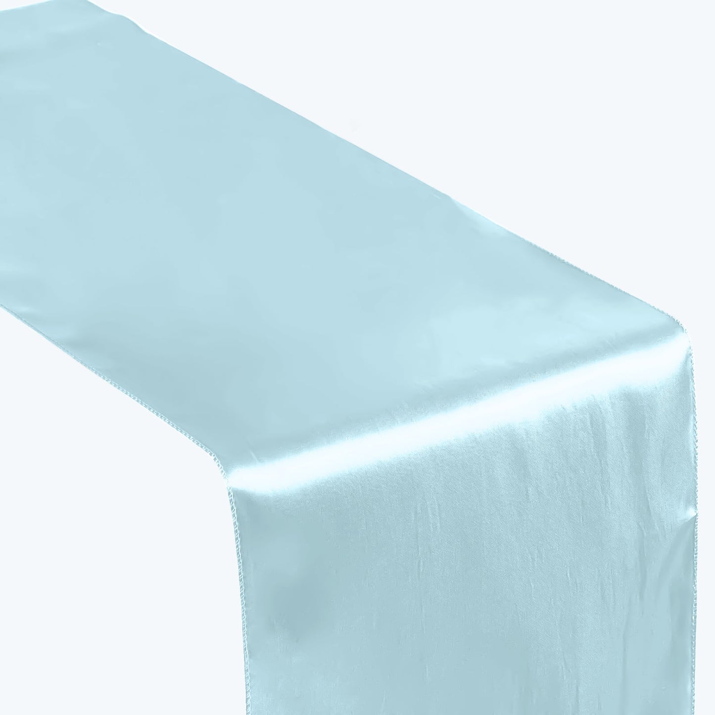 Satin 12"x108" Table Runner Light Blue - Stylish Table Linen