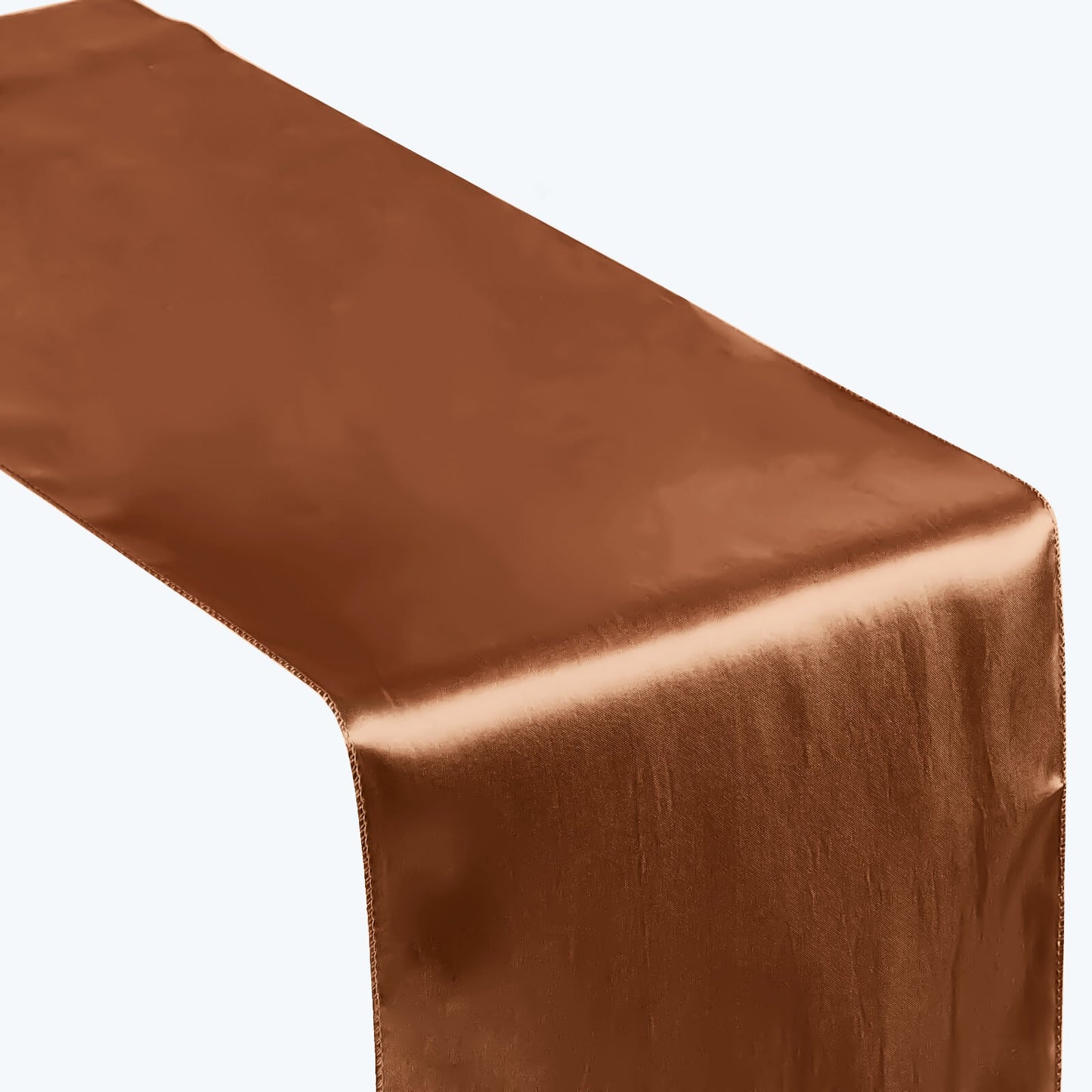 Satin 12"x108" Table Runner Cinnamon Brown - Stylish Table Linen