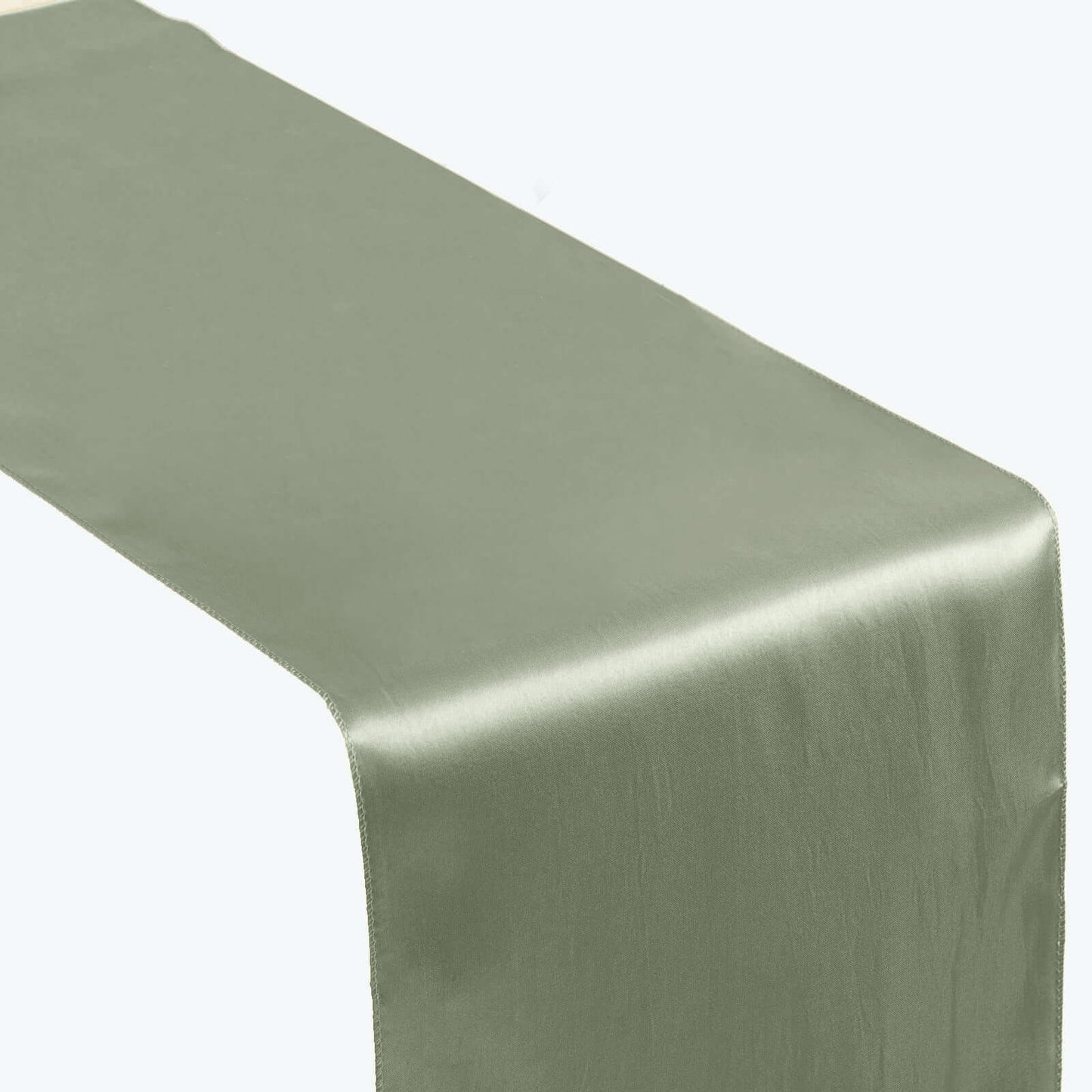 Satin 12"x108" Table Runner Dusty Sage Green - Stylish Table Linen