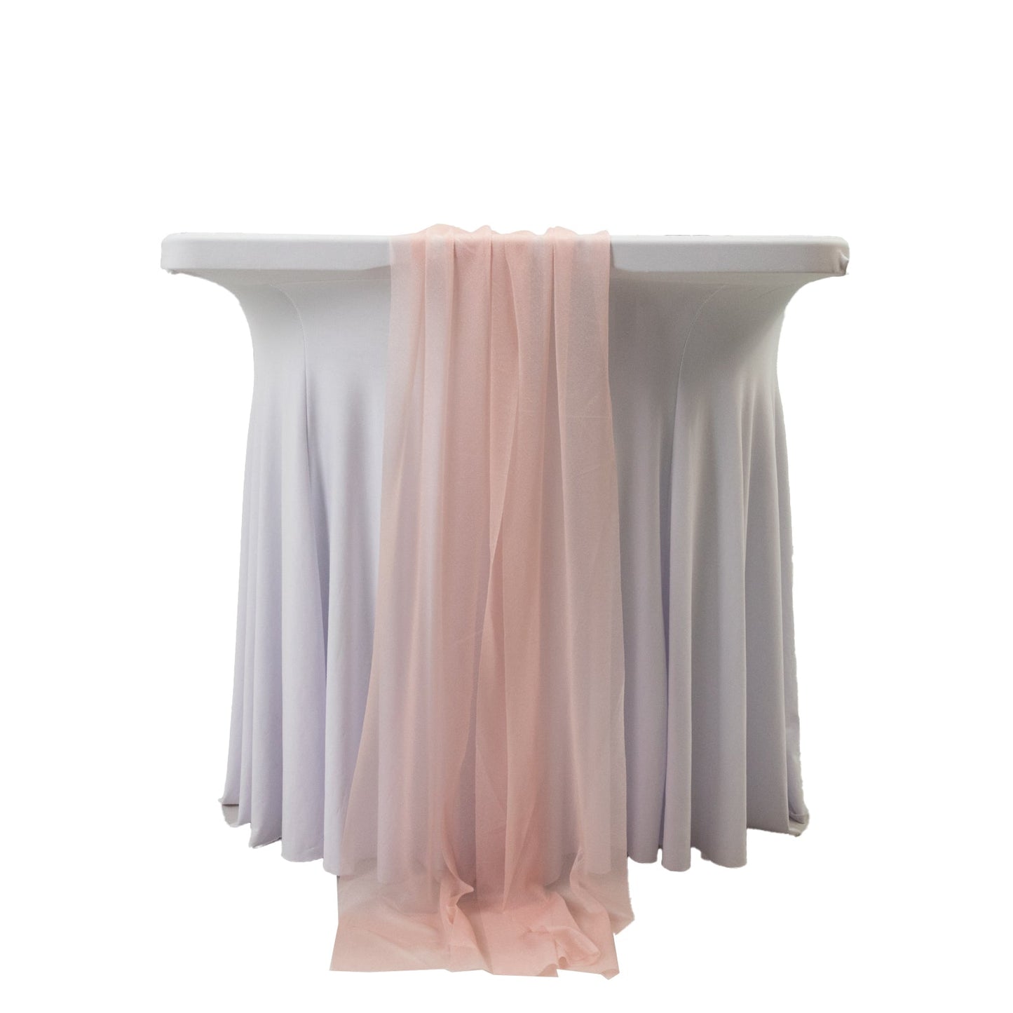 20-Pack 9ft Sheer Table Runners â€“ Blush Shimmer Sheer Drapes, Wrinkle-Free