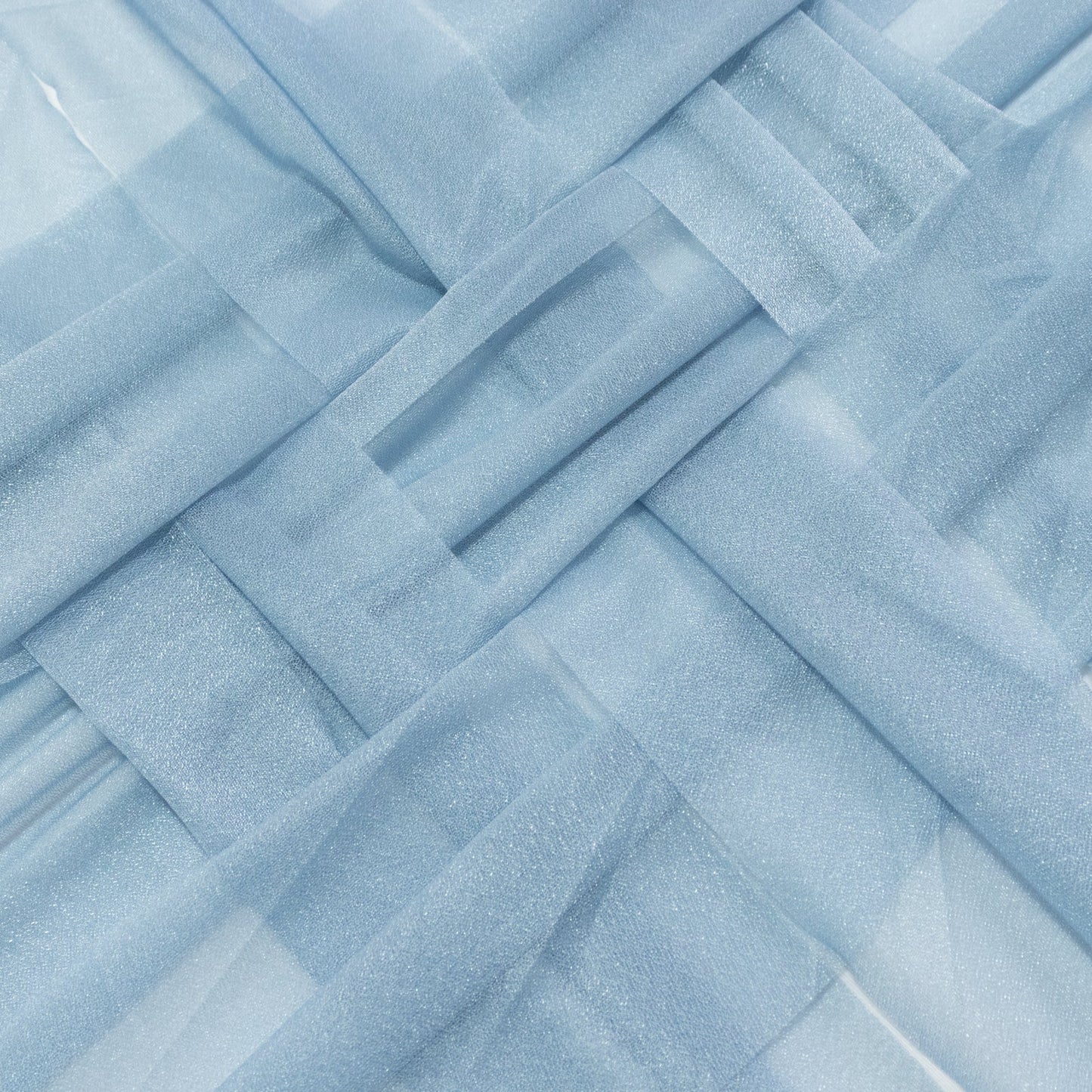 20-Pack 9ft Sheer Table Runners â€“ Dusty Blue Shimmer Sheer Drapes, Wrinkle-Free