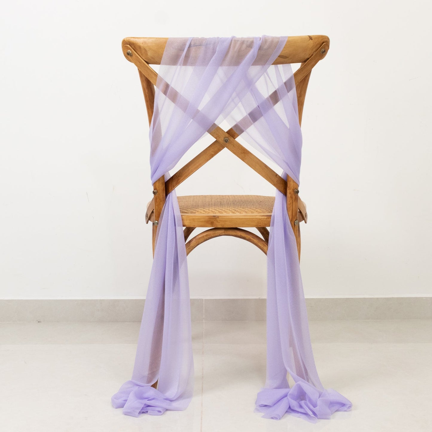 20-Pack Sheer Chair Drape Decor in Lavender Lilac â€“ 9ft Shimmer Sash, Wrinkle-Free