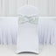 5 Pack Wide Spandex Chair Sashes in White Dusty Sage Green French Toile â€“ Stylish Ruffled Chair Bands - 8"x13"