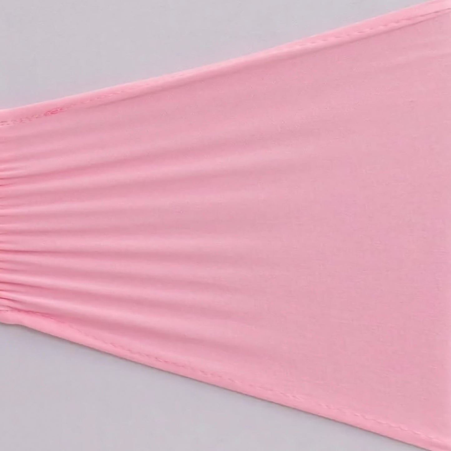 5 Pack Spandex Chair Sashes Pink Ruffled Style - Wide Easy to Use Stretch Chair Bands 8"x13"