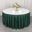 Polyester 21ft Table Skirt Hunter Emerald Green - Classic Pleated Design