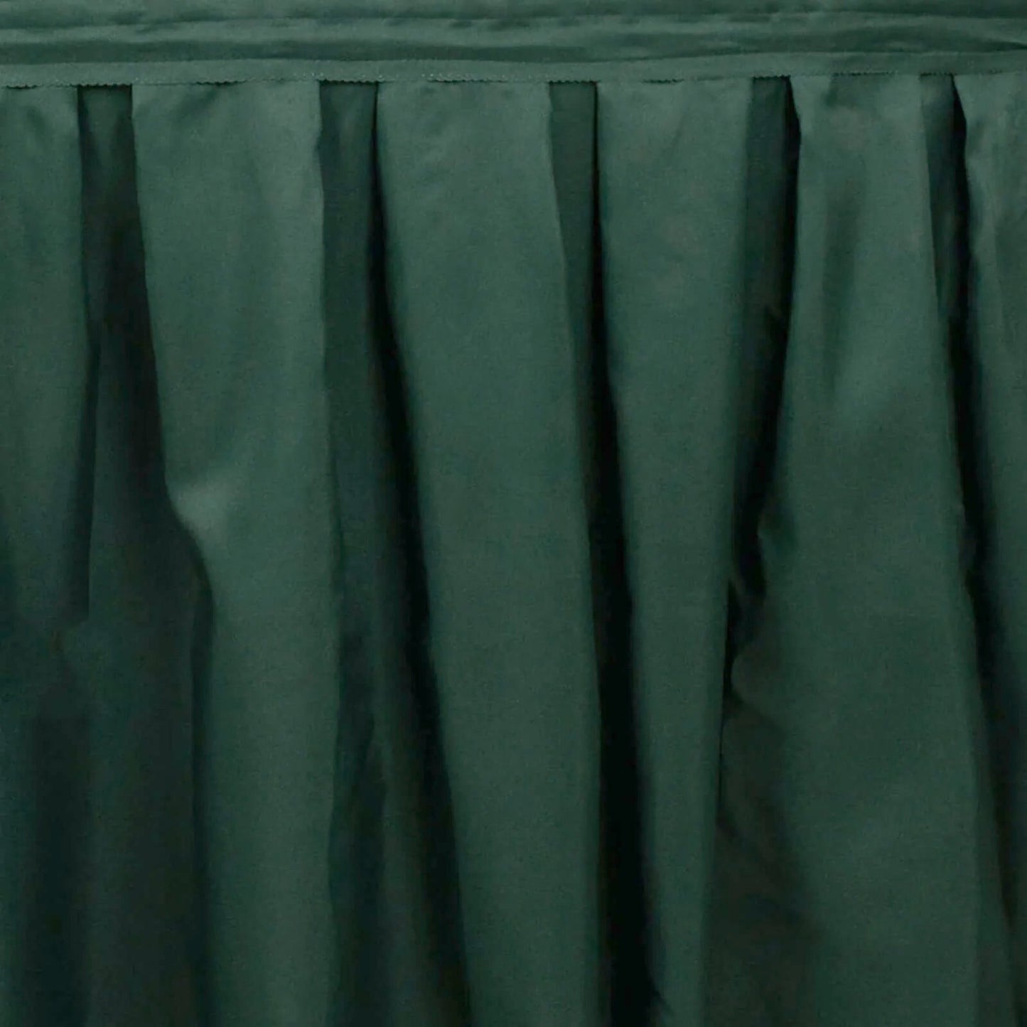 Polyester 21ft Table Skirt Hunter Emerald Green - Classic Pleated Design