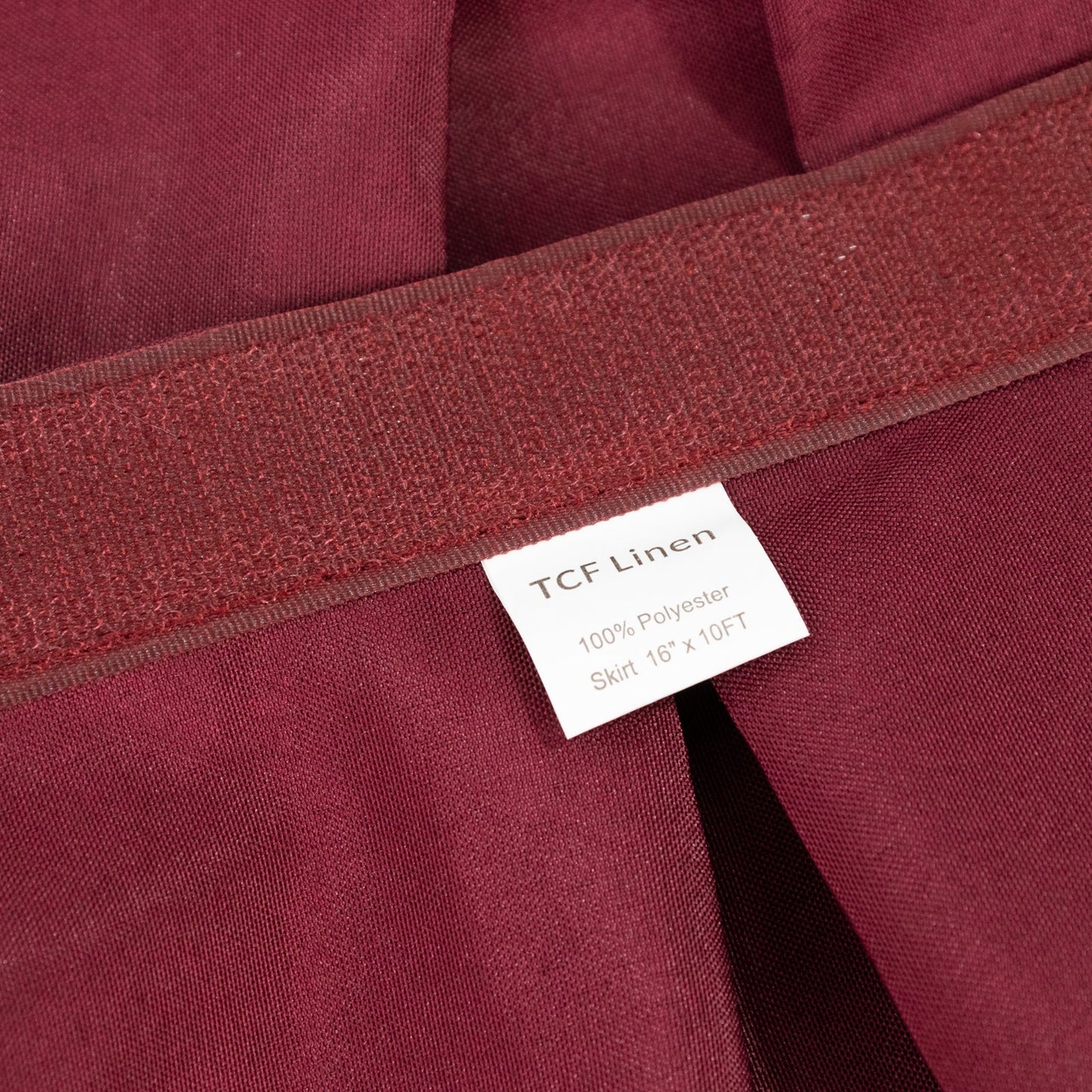 Portable Stage Skirt Burgundy Polyester Platform Skirting Cloth for Events, Performances & Wedding Staging - 16"x10ft