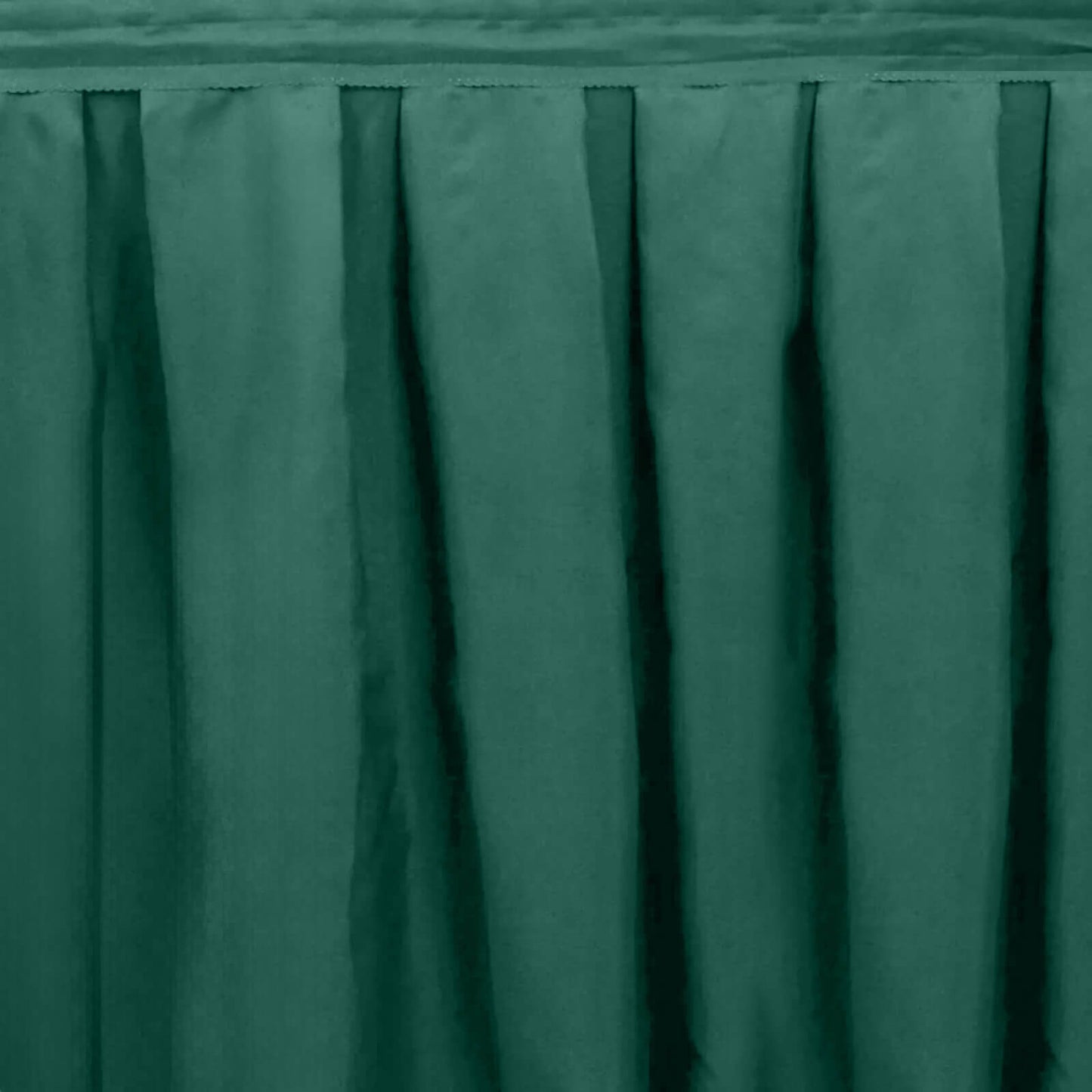 Portable Stage Skirt Hunter Emerald Green Polyester Platform Skirting Cloth for Events, Performances & Wedding Staging - 24"x20ft