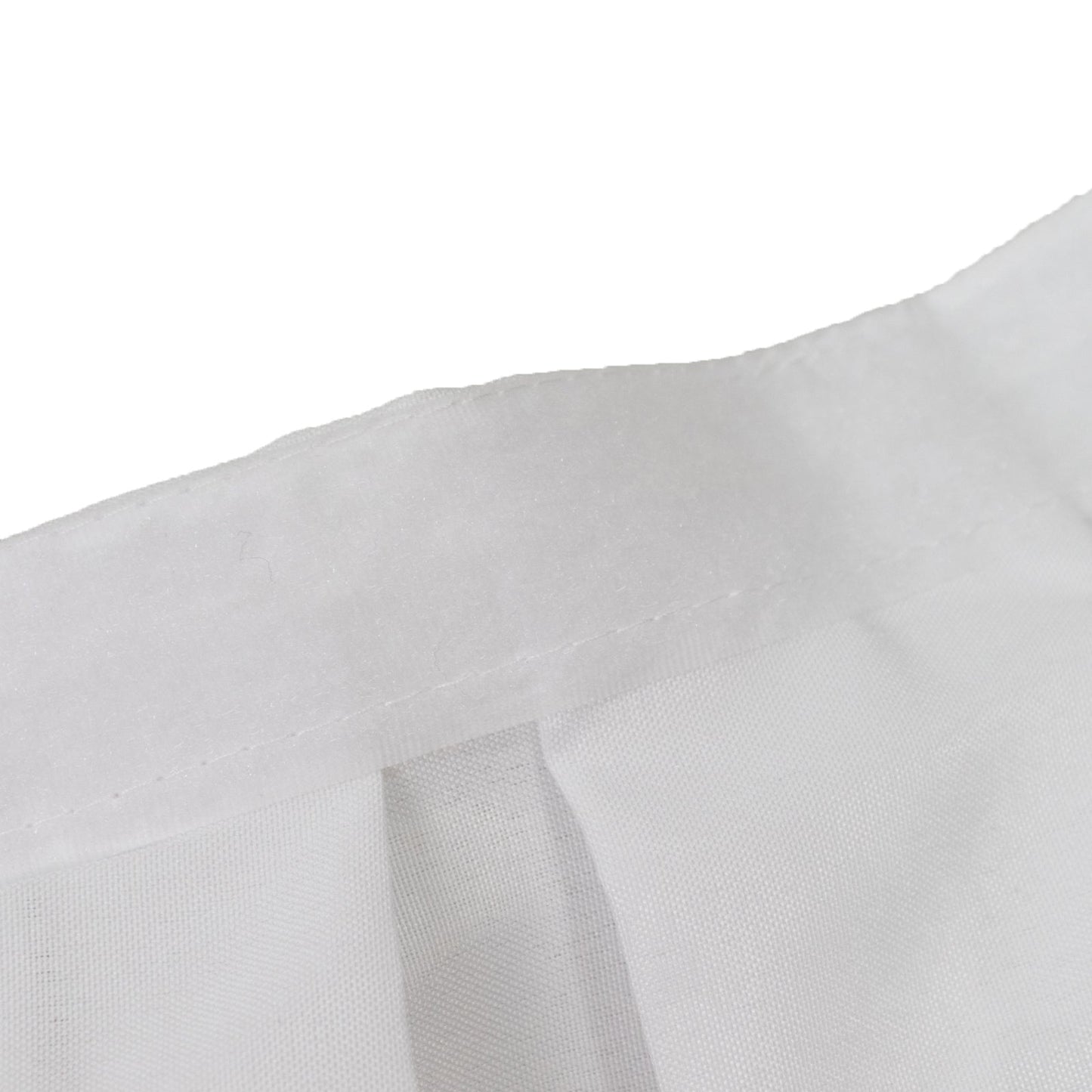 Portable Stage Skirt White Polyester Platform Skirting Cloth for Events, Performances & Wedding Staging - 24"x20ft