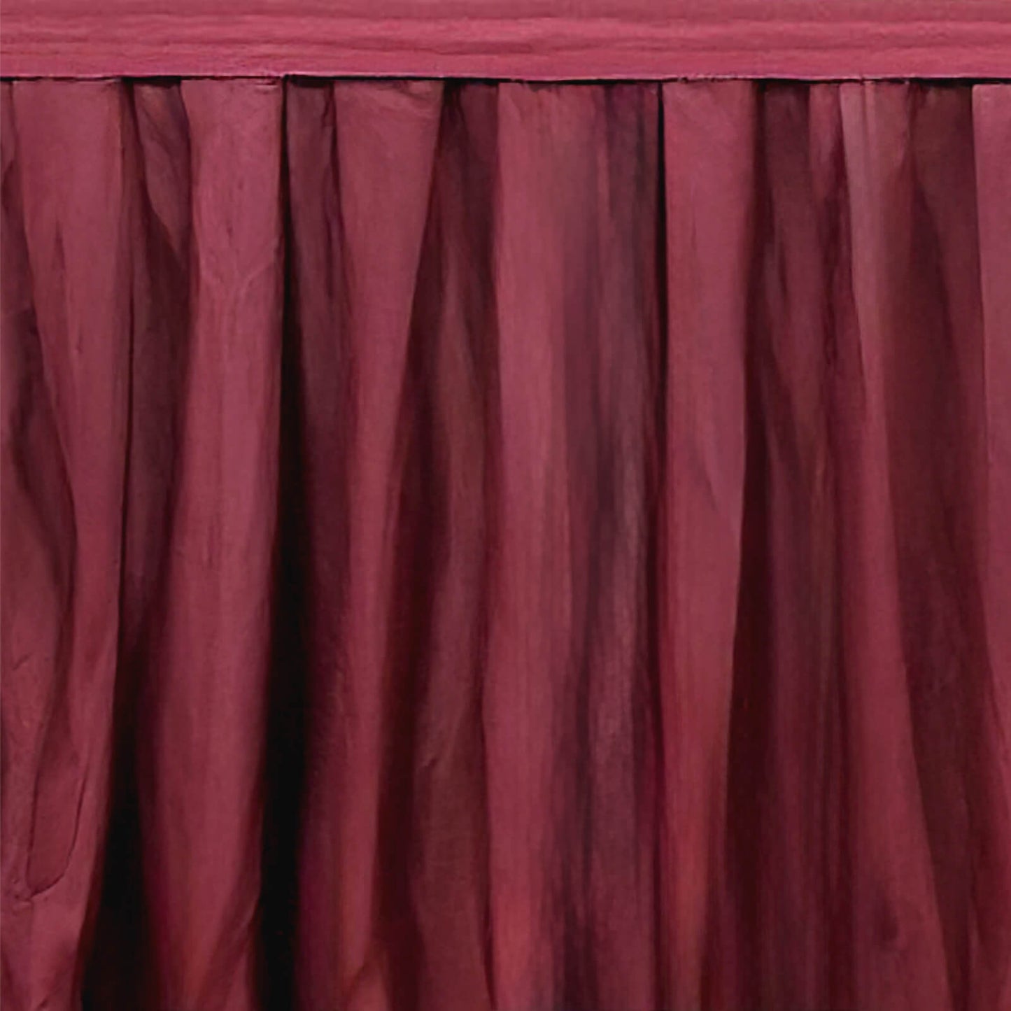 Portable Stage Skirt Burgundy Polyester Platform Skirting Cloth for Events, Performances & Wedding Staging - 36"x20ft
