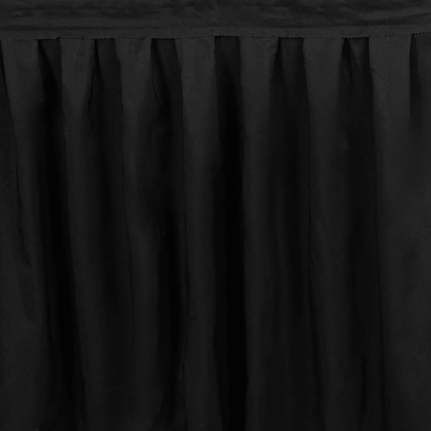 Portable Stage Skirt Black Polyester Platform Skirting Cloth for Events, Performances & Wedding Staging - 48"x20ft