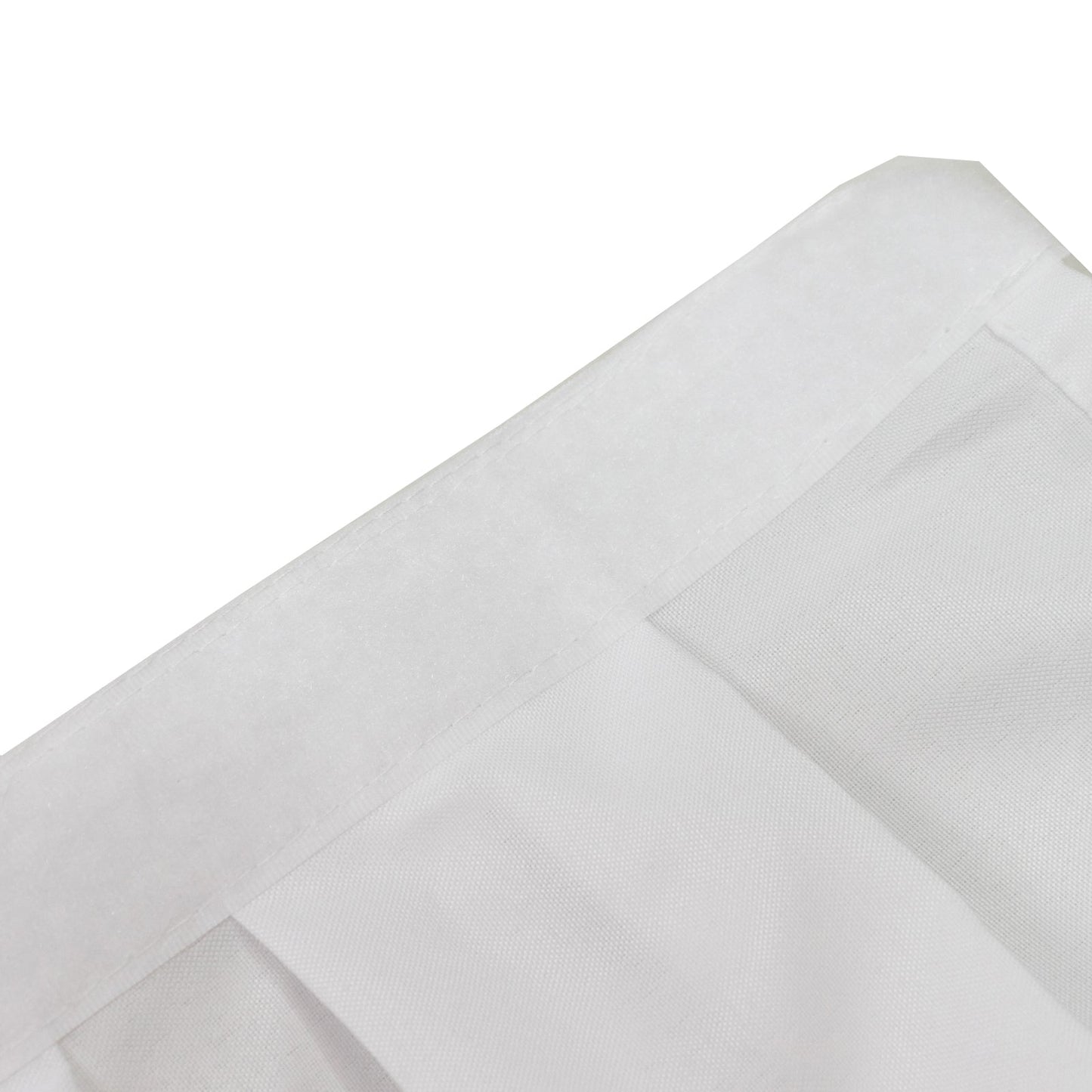 Portable Stage Skirt White Polyester Platform Skirting Cloth for Events, Performances & Wedding Staging - 48"x20ft