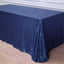 Sequin 90"x156" Rectangle Tablecloth Navy Blue - Seamless Twinkling Table Cover