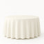 Premium Polyester 108" Round Tablecloth Ivory - Wrinkle-Resistant 220GSM Table Cover