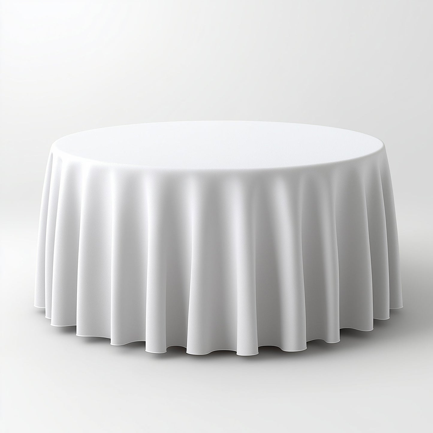 Polyester 108" Round Tablecloth White - Wrinkle-Resistant and Stylish Table Cover