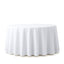 Premium Polyester 108" Round Tablecloth White - Wrinkle-Resistant 220GSM Table Cover for Weddings & Events