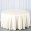 Premium Polyester 120" Round Tablecloth Ivory - Seamless 220GSM Wrinkle-Resistant Design Table Cover