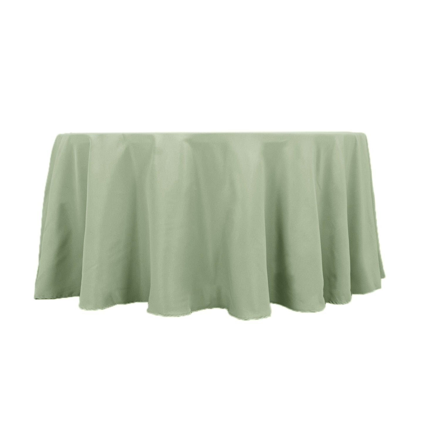 Premium Polyester 120" Round Tablecloth Sage Green - Seamless 220GSM Wrinkle-Resistant Table Cover