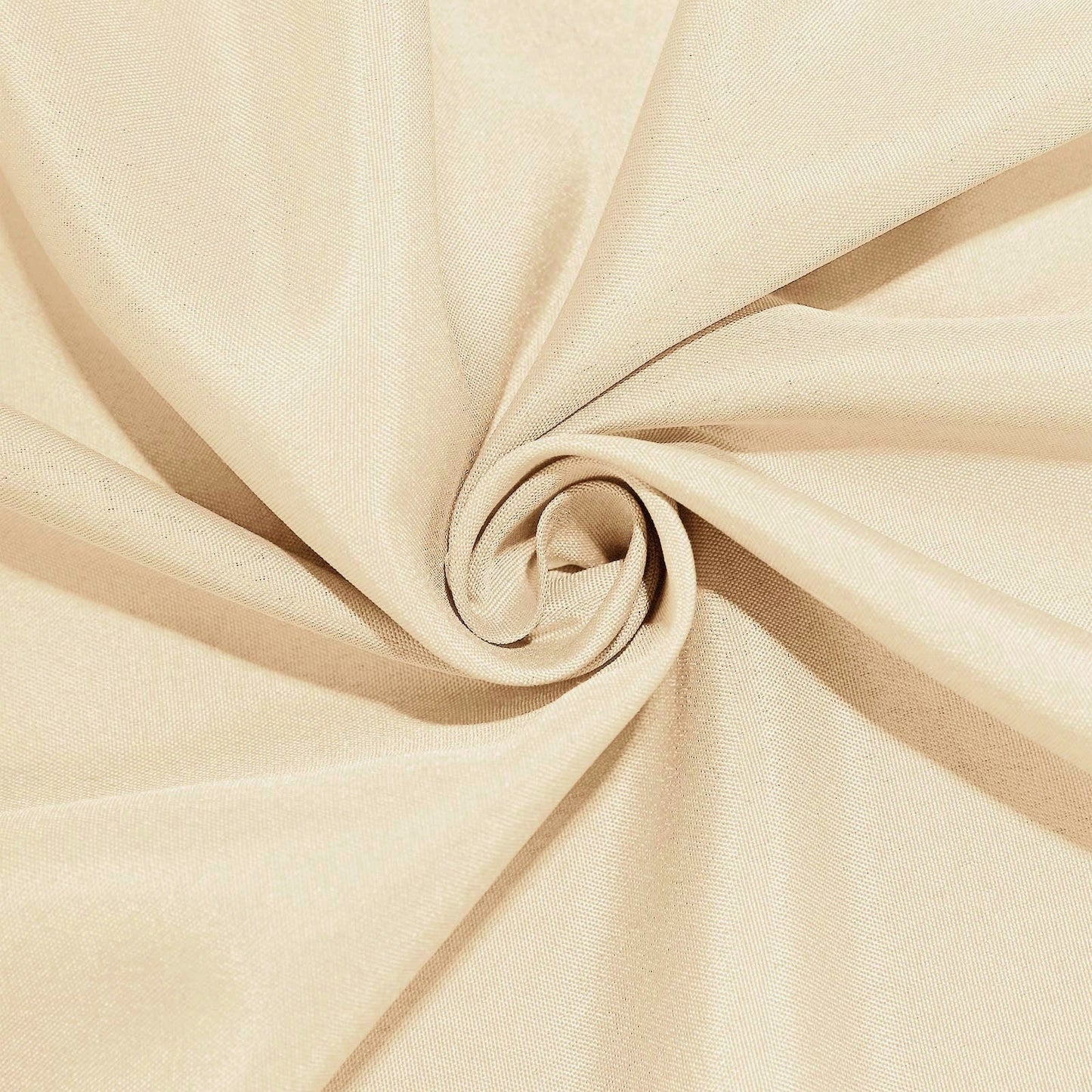 Polyester 132" Round Tablecloth Beige - Seamless Chic Table Cover