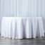 Premium Polyester 132" Round Tablecloth White - Seamless 220GSM Wrinkle-Resistant Design for Upscale Occasions