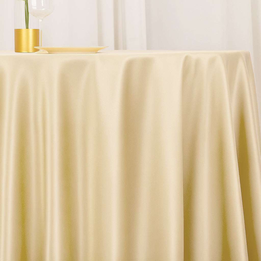 Premium Polyester 54"x54" Square Tablecloth Beige - Stain and Wrinkle-Resistant 220GSM Table Cover