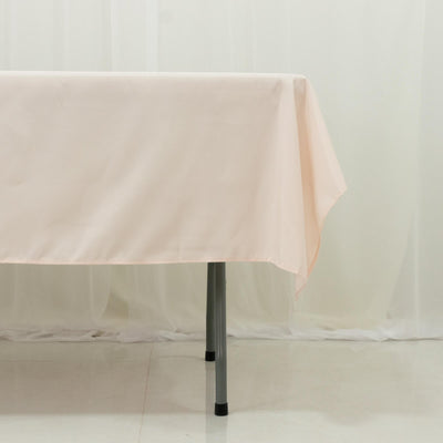 Polyester Tablecloth 60"Ã—84" Blush â€“ Rectangle, Washable & Wrinkle-Resistant, Perfect for Parties