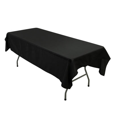 Polyester Tablecloth 60"Ã—84" Black â€“ Rectangle, Washable & Wrinkle-Resistant, Perfect for Parties