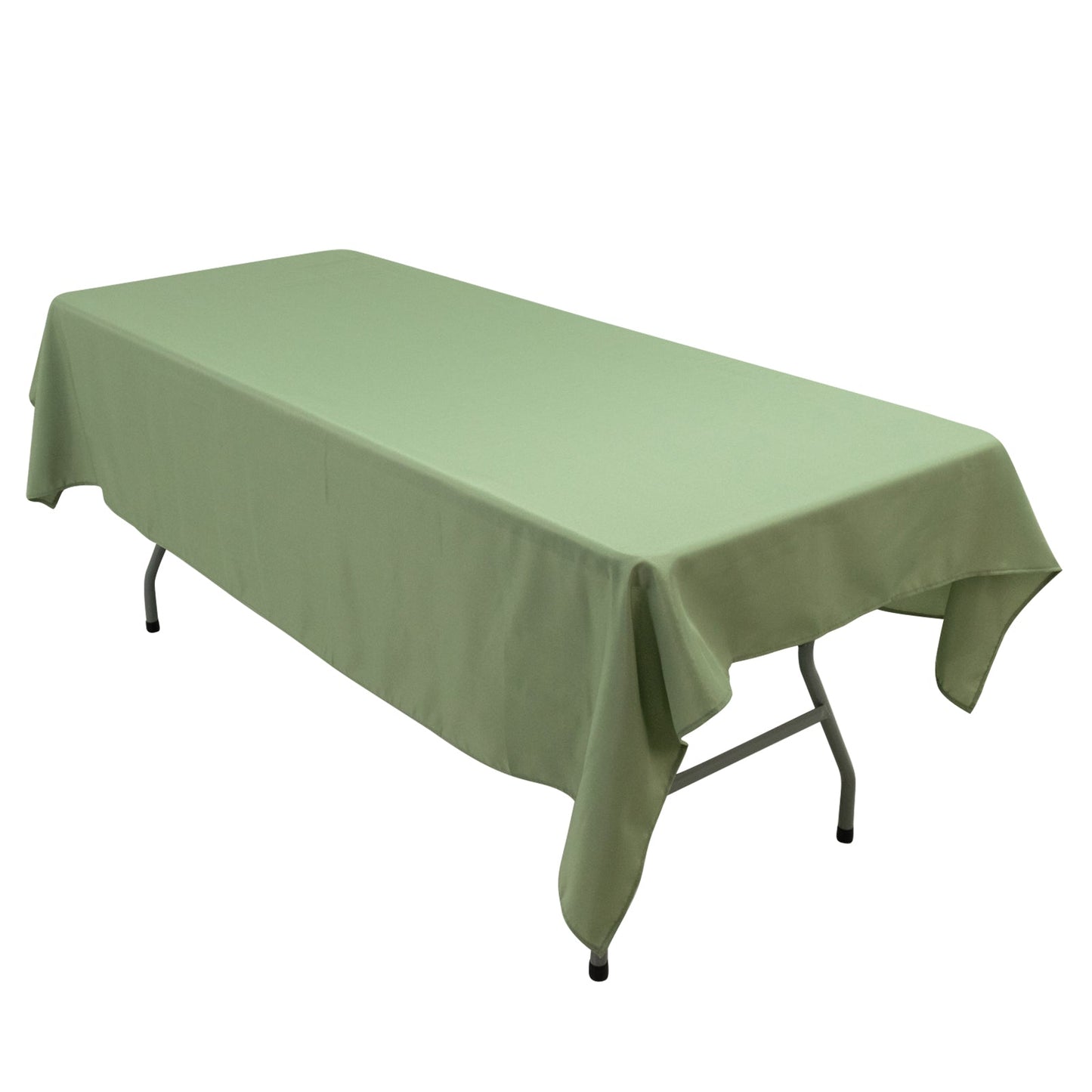 Polyester Tablecloth 60"Ã—84" Dusty Sage Green â€“ Rectangle, Washable & Wrinkle-Resistant, Perfect for Parties