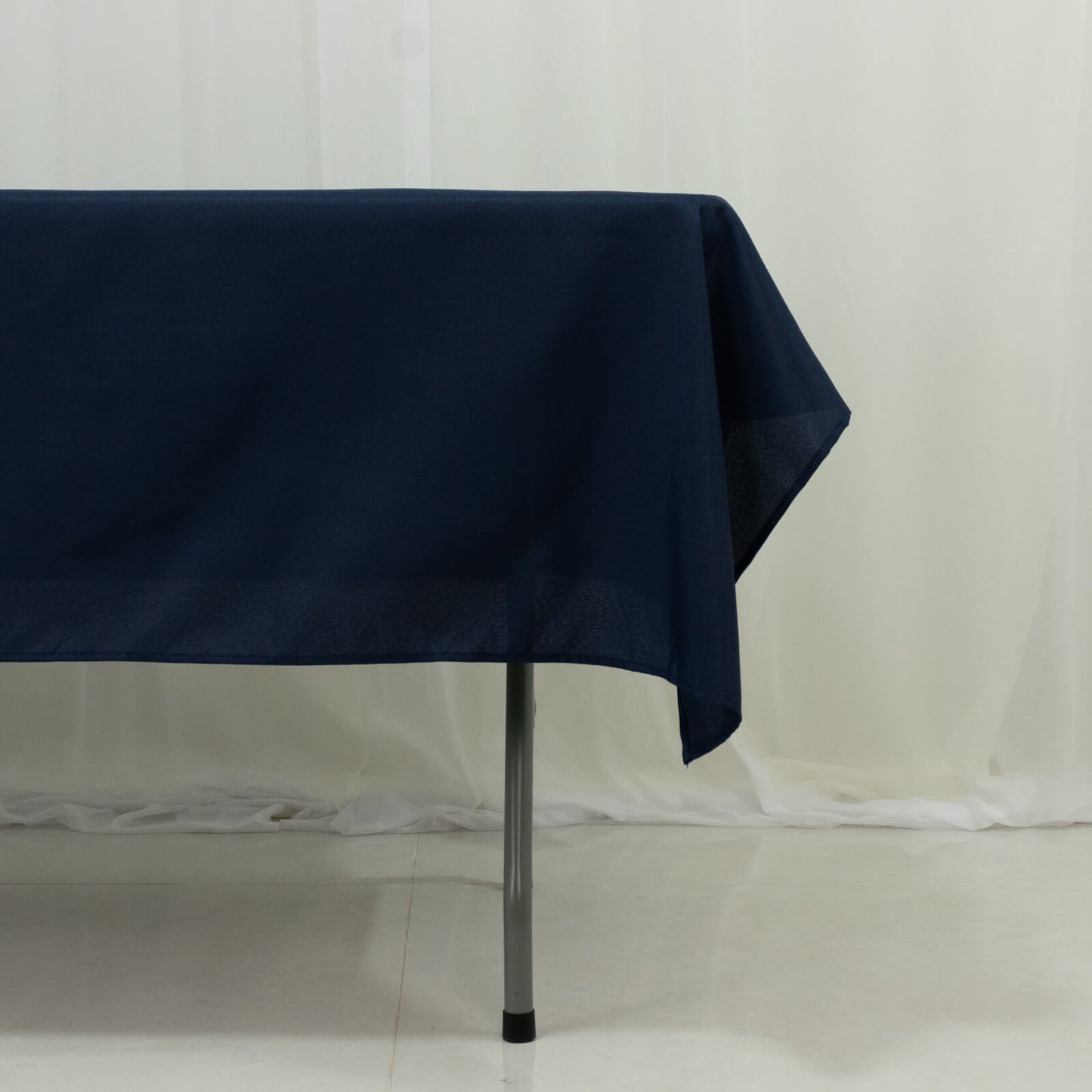 Polyester Tablecloth 60"Ã—84" Navy Blue â€“ Rectangle, Washable & Wrinkle-Resistant, Perfect for Parties