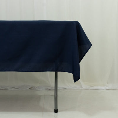 Polyester Tablecloth 60"Ã—84" Navy Blue â€“ Rectangle, Washable & Wrinkle-Resistant, Perfect for Parties